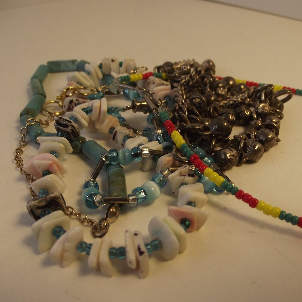 Lot of 5 Ankle Bracelets All Different - Summer Mood